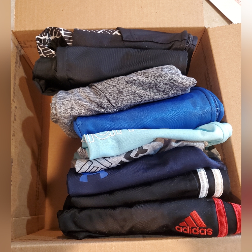 10 item athletic clothing bundle, boys 7-8